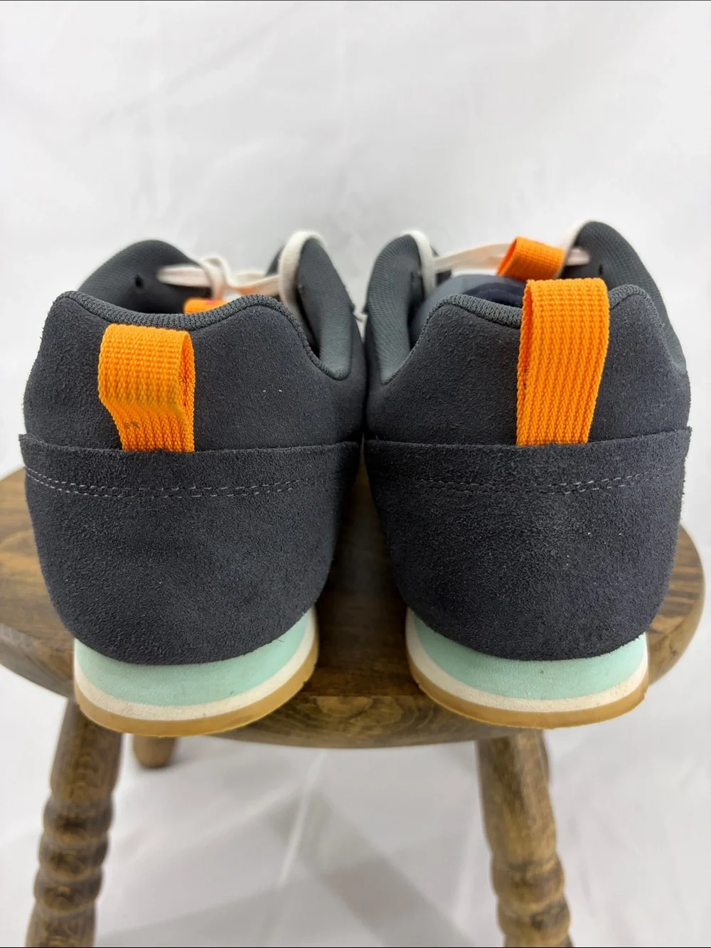 Merrell Alpine Sneaker Retro Tennis Shoes in Ebony w/ Orange Accents, Mens 10.5